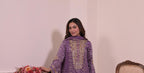 Royal Purple Thread & Hand-Embroidered Crepe Suit