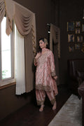 Blush Rose Pakistani Tissue Hand-Embroidered Suit